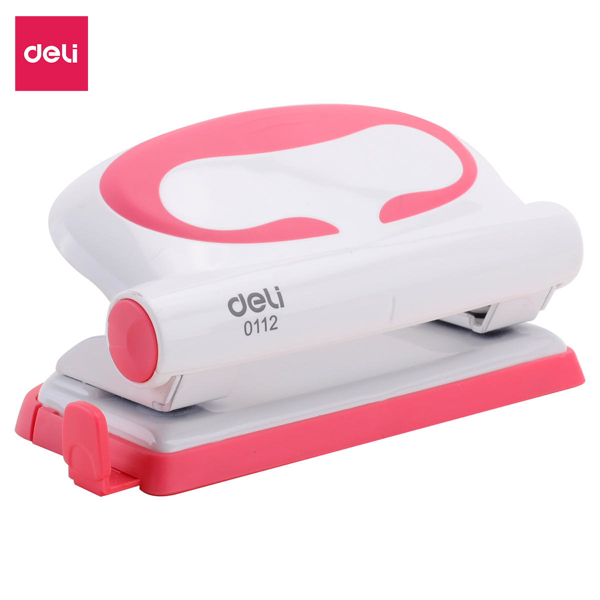 Máy đục lỗ 10 tờ deli - màu xanh dương/xanh lá/hồng - 1 cái - e0112