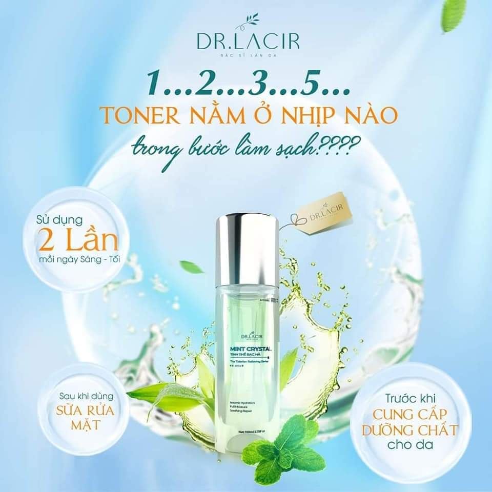 Toner Tinh Thể Bạc Hà Dr.Lacir