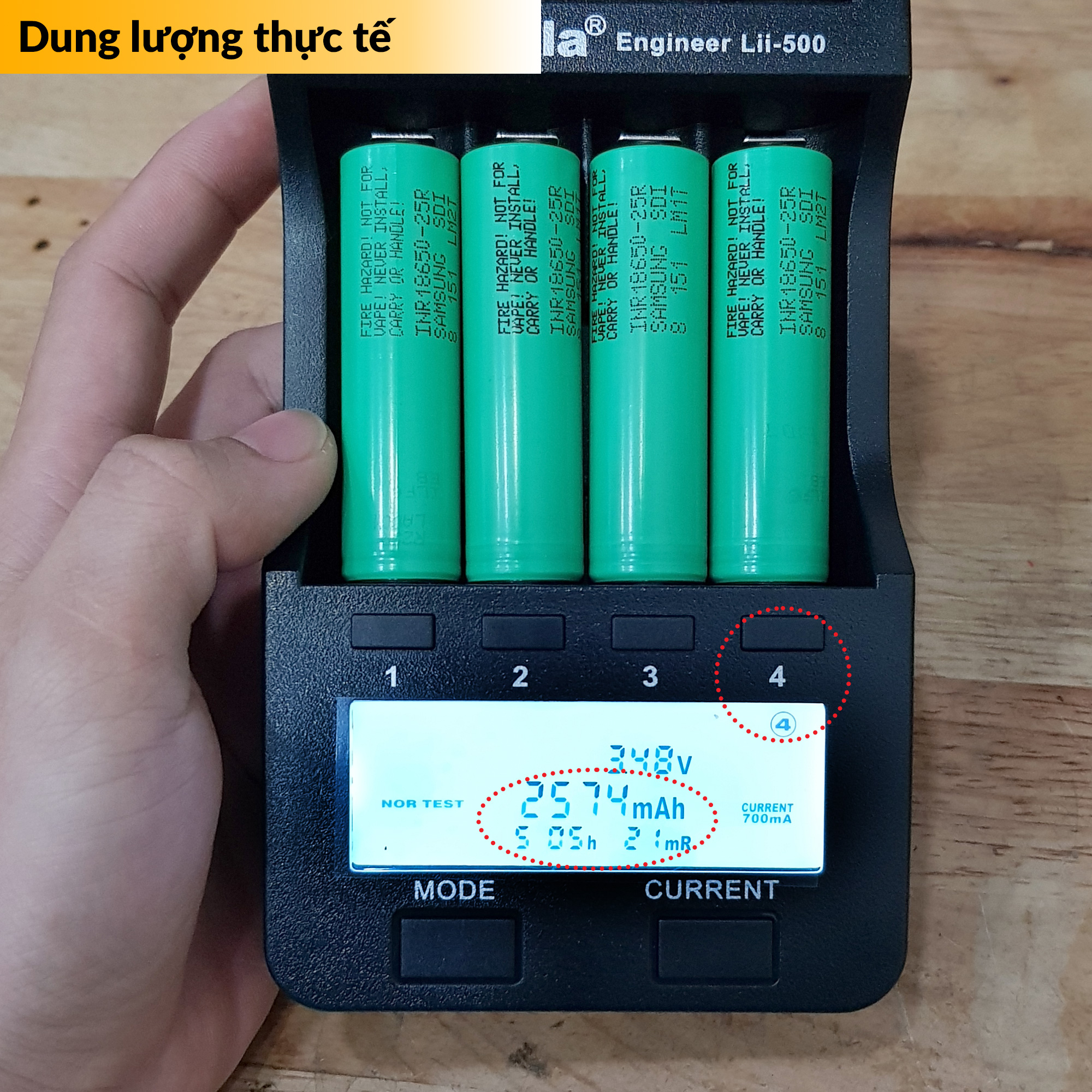 Pin cell Samsung INR18650 25R 2500mAh