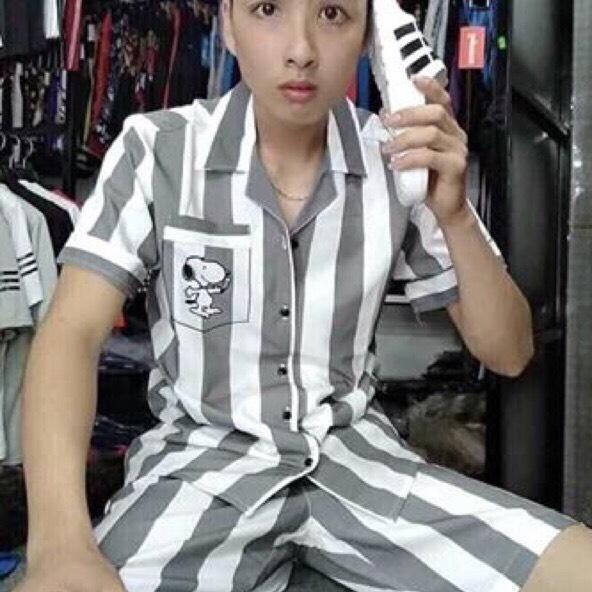 [ Mạnh Dũng Store 1]🍓 SIÊU ĐỘC LẠ CỰC XÌ NGẦU 🍓Bộ Tù Kẻ Sọc - Quần Áo Phạm Nhân Pizama Kẻ Sọc Siêu Hot