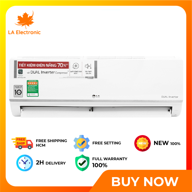 Trả Góp 0% - Máy lạnh LG Inverter 1 HP V10ENW - Miễn phí vận chuyển HCM