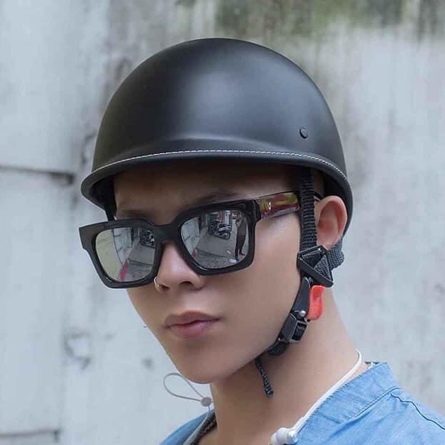 Mũ bảo hiểm nửa đầu kiểu dáng đua ngựa- Hoanstore