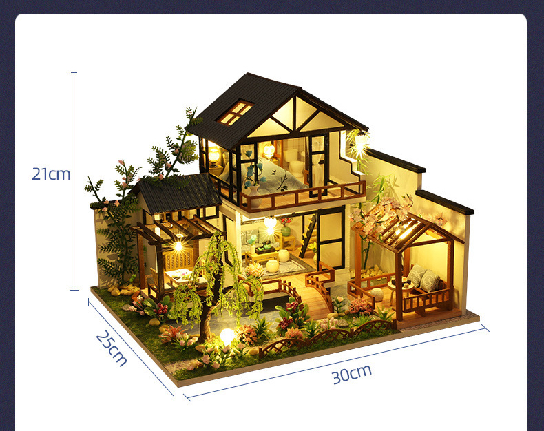 Mô hình nhà gỗ mini 3D tự lắp ráp - MH001