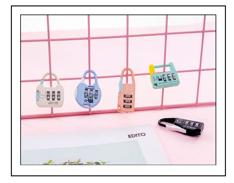 Ổ Khoá Mật Mã Mini Dễ Thương Dùng Cho Vali, Tủ Locker