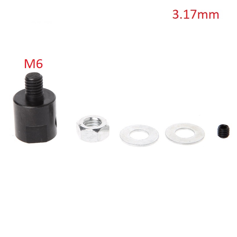 Khớp chuyển đổi lưỡi cưa m6 gắn trục động cơ 3.17/4/5/6/8mm - đầu nối cho máy cưa