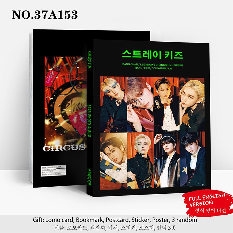 Album ảnh 80 trang kpop straykids bộ sưu tập lomo thẻ đánh dấu trang