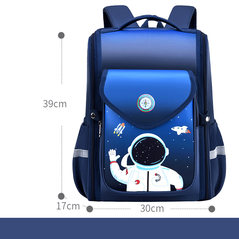 Balo đi học cho bé trai, bé gái chống gù form hộp tiểu học, cặp sách ba lô hình phi hành gia, khủng long, kì lân cho học sinh cấp 1 có thể gấp gọn