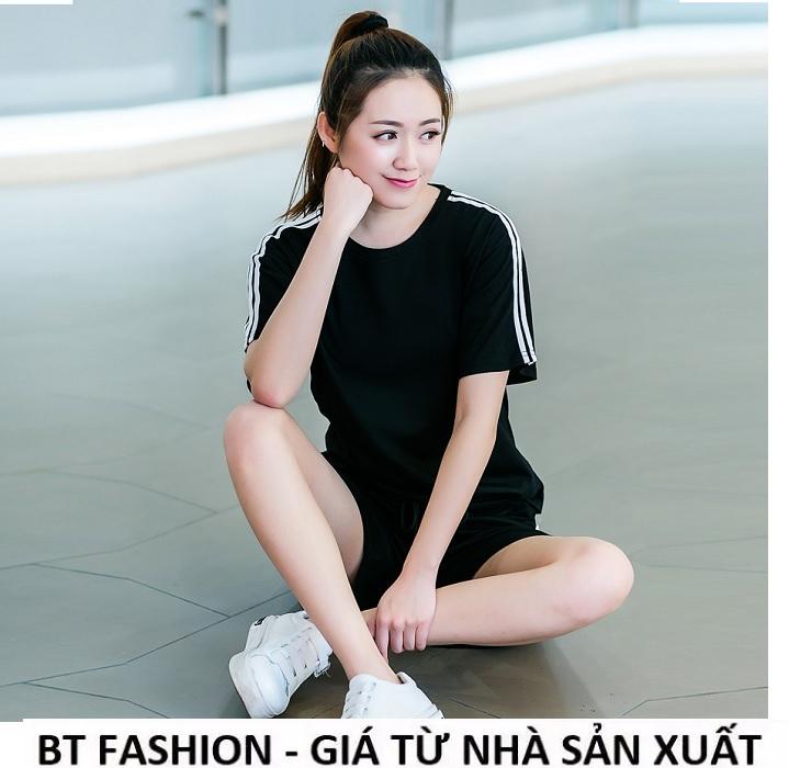 Đồ Bộ Áo Thun Nữ + Quần Đùi Sọt Thun Nữ - BT Fashion TT3-BA SỌC