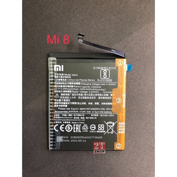 Pin xiaomi mi 8 zin chính hãng dung lượng 3400mah