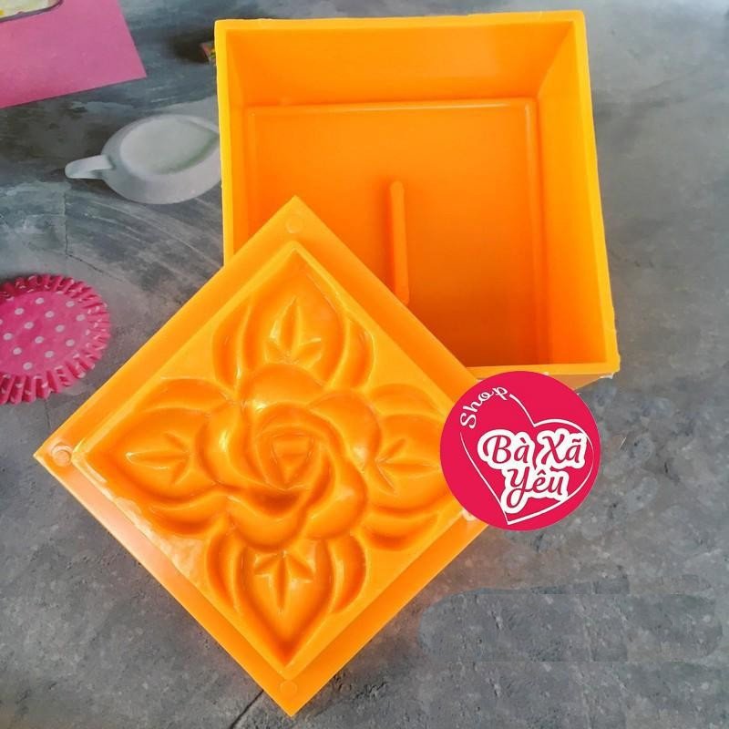 Khuôn nhấn xôi hoa hồng vuông 12cm
