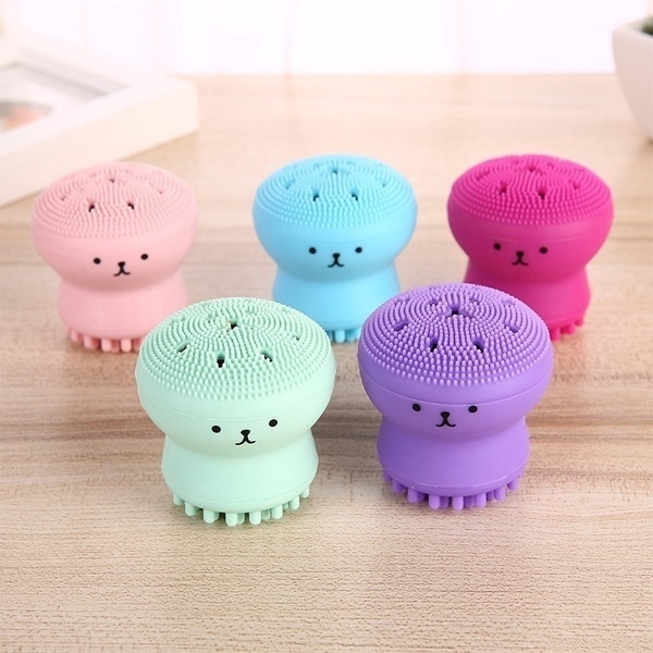 Cọ rửa mặt silicon & Bông mút bọt biển rửa mặt AMORTAISii 12mm siêu mềm mịn