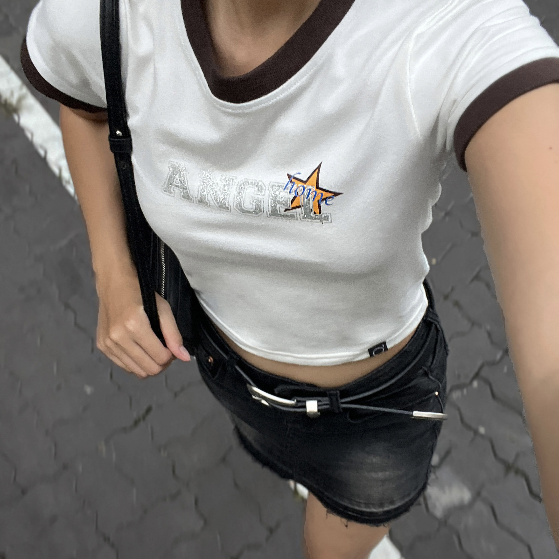Áo Croptop PRADIES Bling Angel Phome Croptee