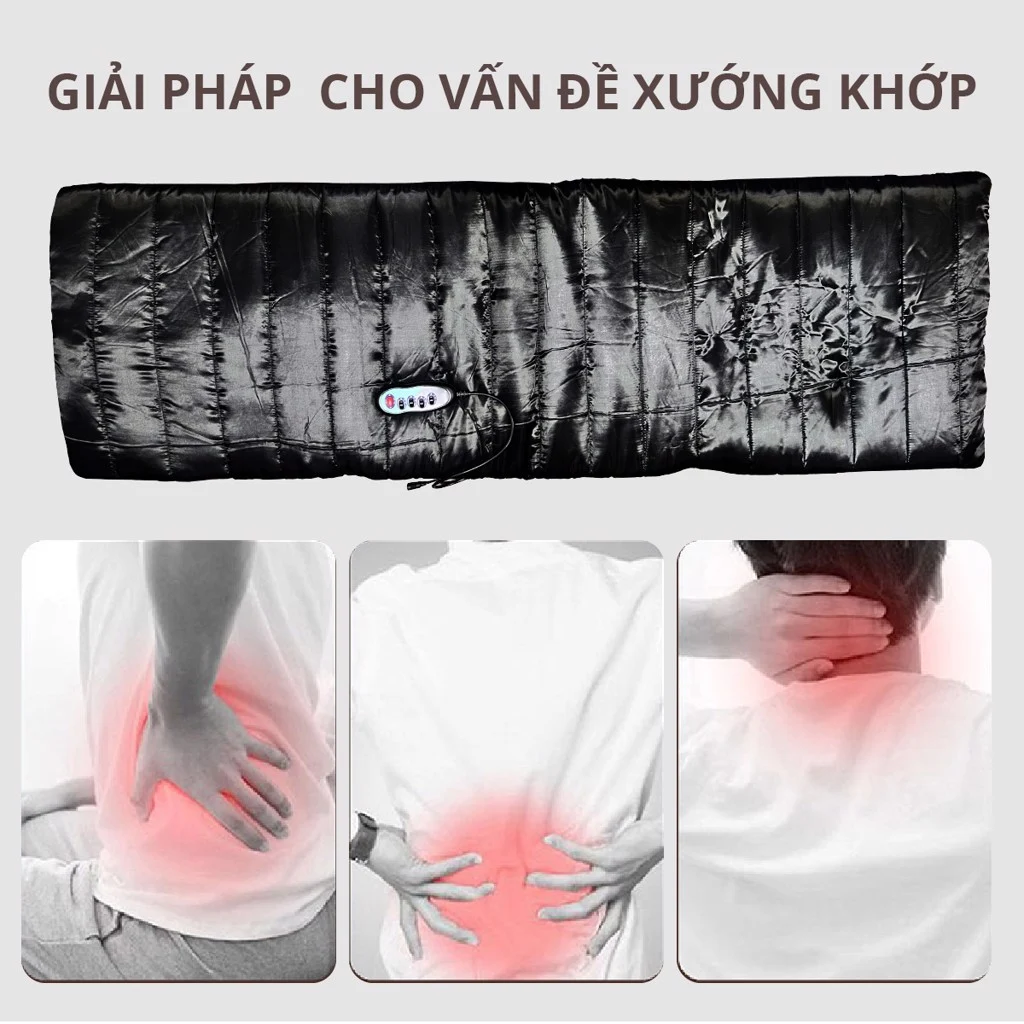 Nệm massage toàn thân Airbike (Đen)