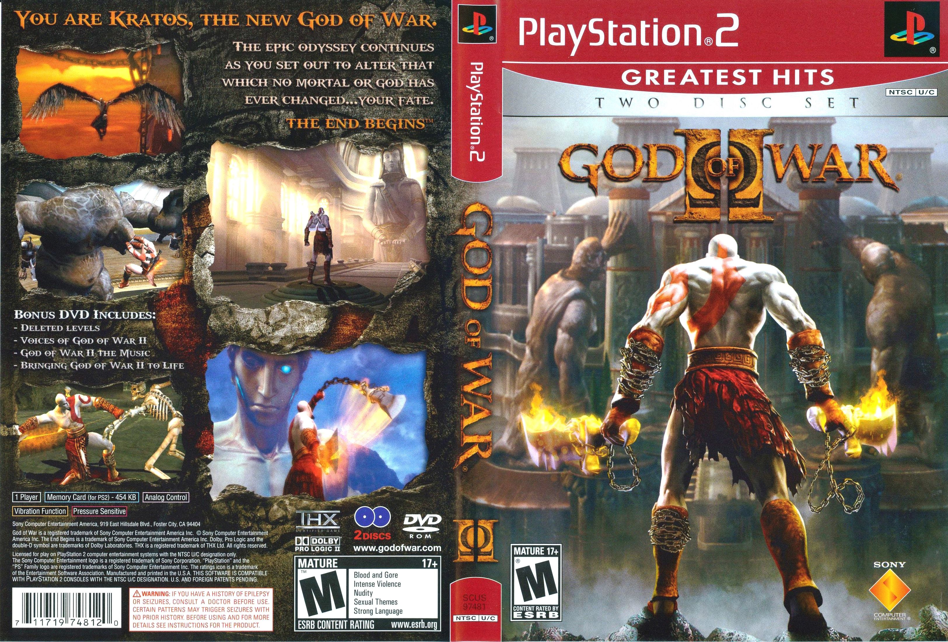 Đĩa game PS2 God Of War II (Thần Chiến Tranh 2).