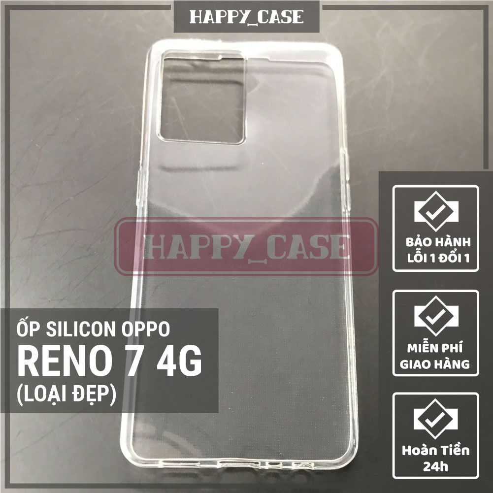Ốp điện thoại oppo reno7 4g thin transparent silicon