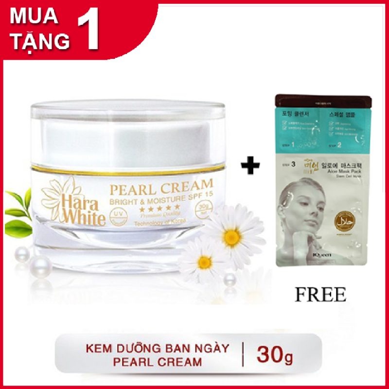 Kem dưỡng trắng da tinh chất Ngọc Trai ngăn ngừa lão hóa, nhăn da, se khít lỗ chân lông Hara White Pearl Cream 30g