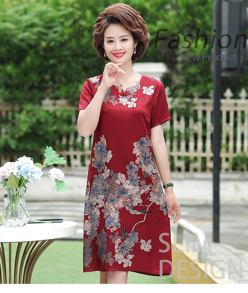 Đầm trung niên u 40 u50 u60 cho mẹ đầm quý bà sang trọng