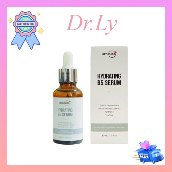 Serum B5 dưỡng trắng, phục hồi da cấp ẩm, mờ nám MEDIPHAR Hydrating B5 Serum 30ml [Hàng công ty]