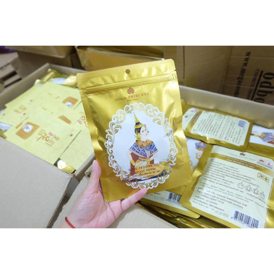 [HCM]Miếng dán thải độc chân Princess Royal Thái lan (Gói 10 miếng)