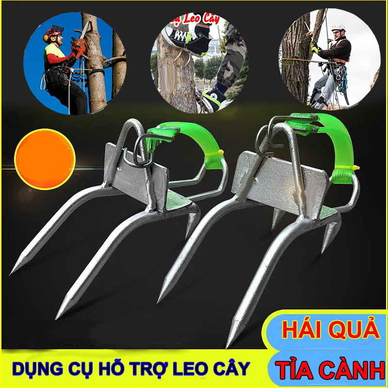 * dụng cụ leo cây, dụng cụ trèo cây, giày leo cây,giày chống trượt, an toàn, chất liêu thép chống gỉ.