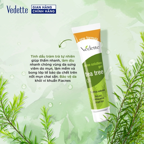 Gel Giảm Mụn Tràm Trà Vedette 18g