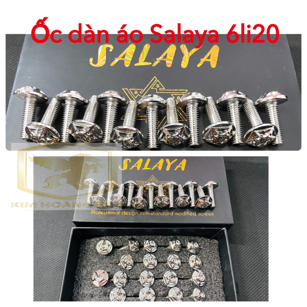 10 Ốc dàn áo Salaya 6li20 mẫu 01 đúng Inox 304 sáng bóng đẹp chất lượng