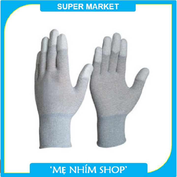 Găng tay phủ PU đầu ngón trắng - Combo 20 đôi
