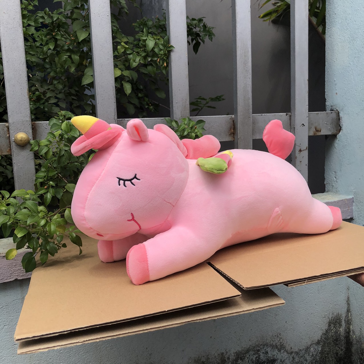GẤU BÔNG NGỰA KỲ LÂN VẢI THUN 4 CHIỀU CAO CẤP