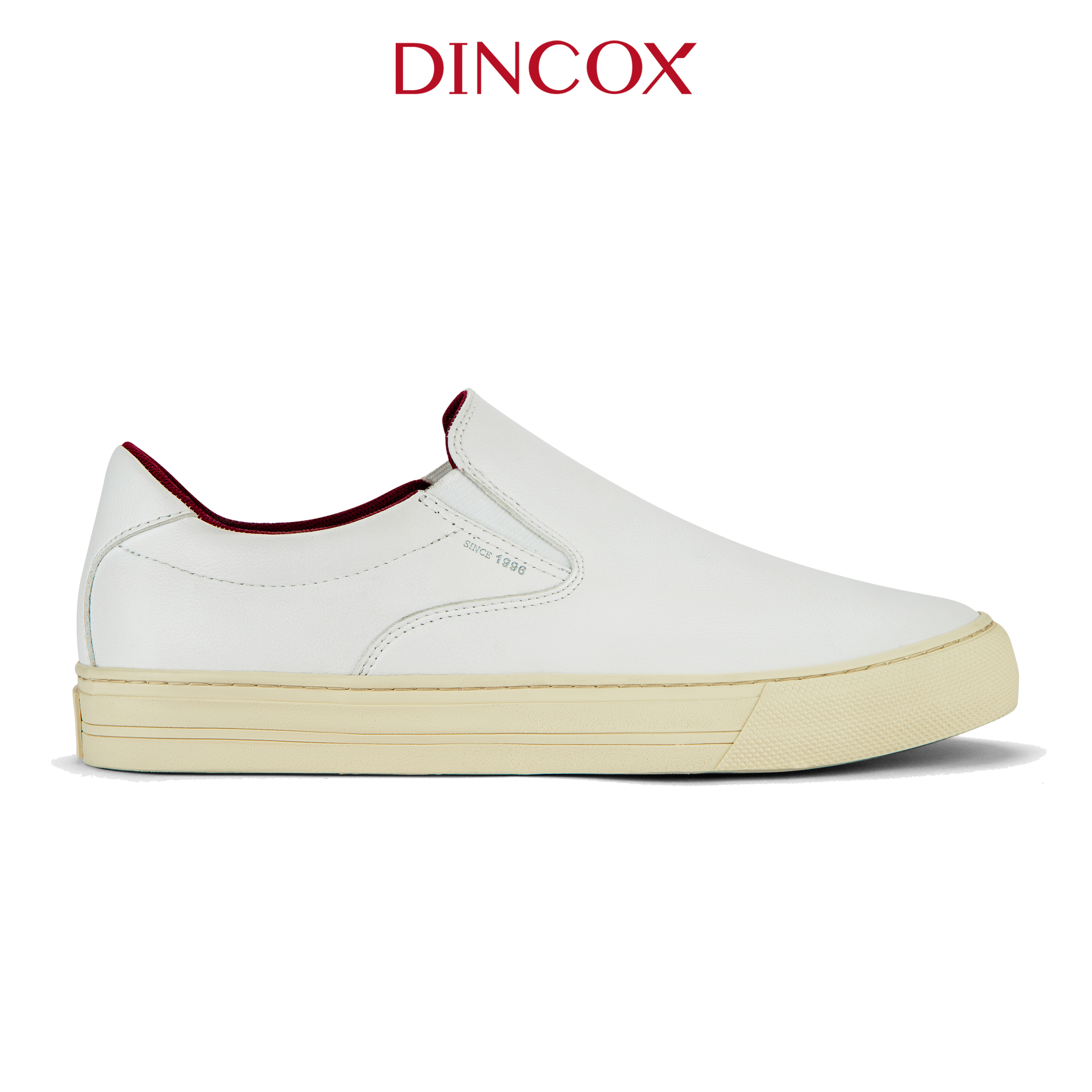 Giày Lười Da Nam Slip on Dincox C38 White