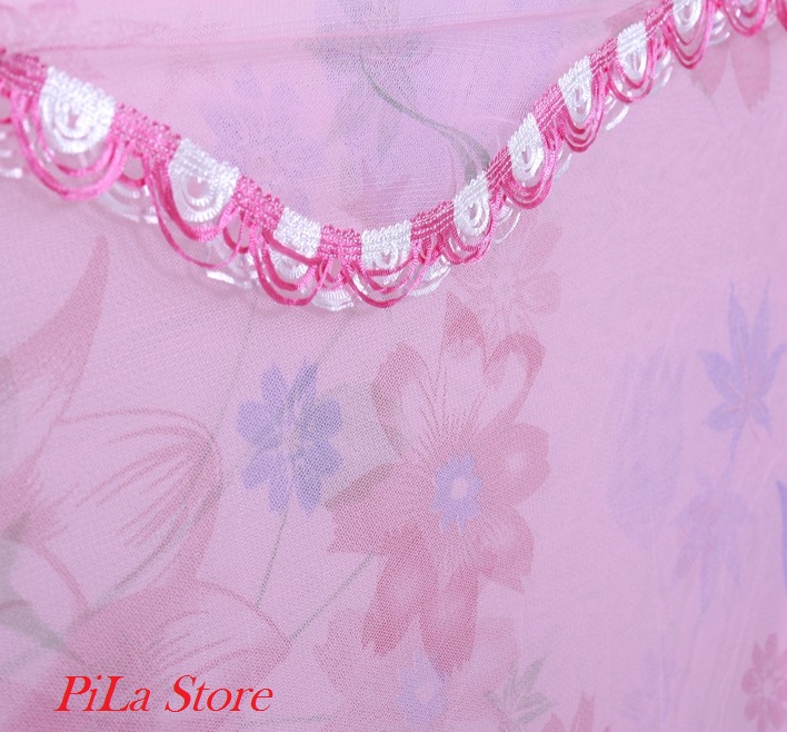 Mùng Ngủ Tuyn Thái In Bông 1M8x2M2