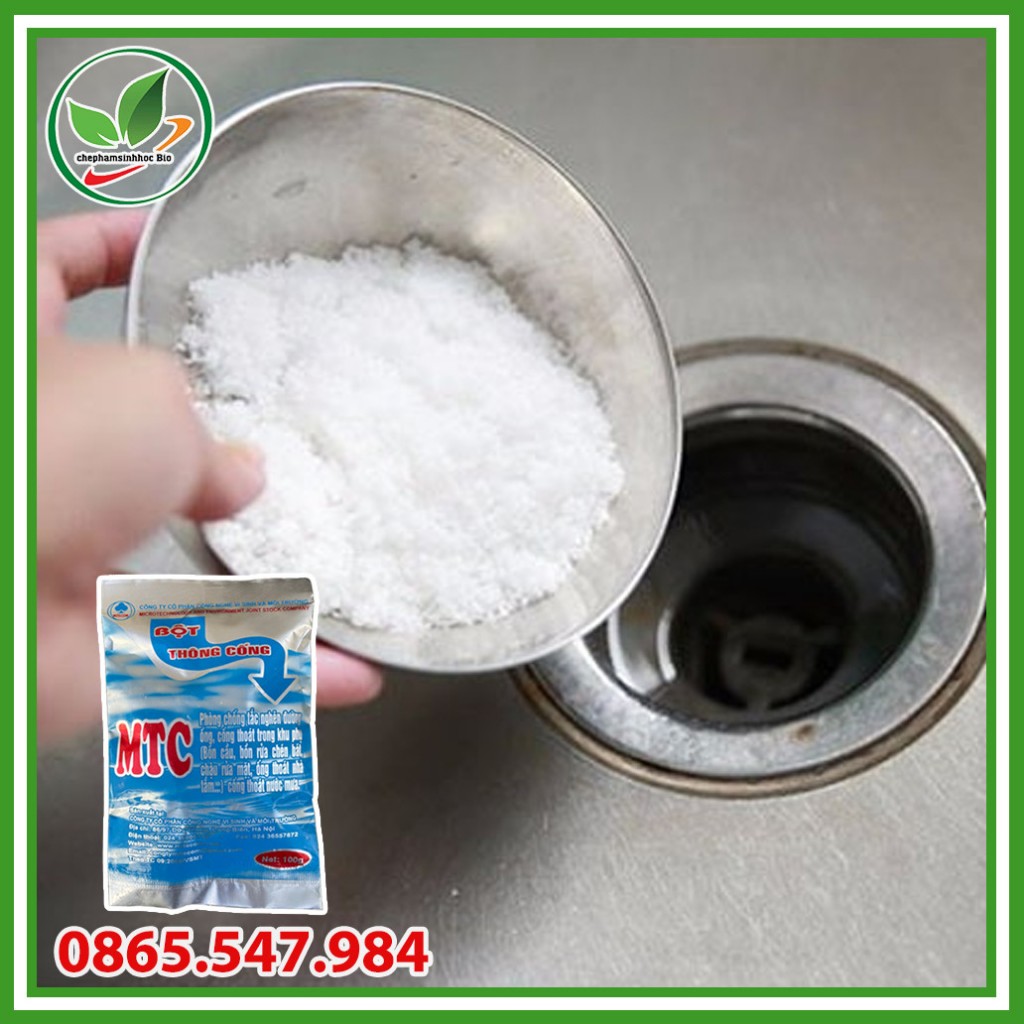 Combo 6 gói. Bột thông cống MTC. Gói 100g