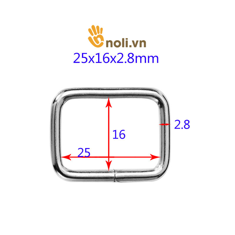 Rectangular eyelets 2.5cm