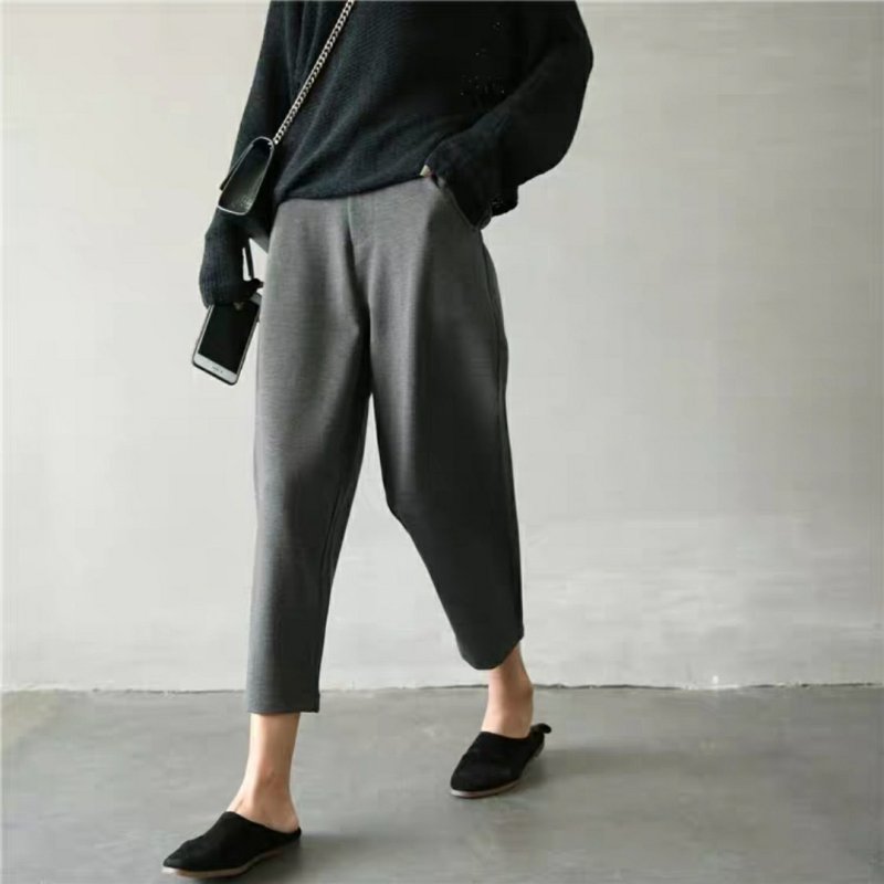 Quần jersey dáng baggy phong cách Hàn Quốc