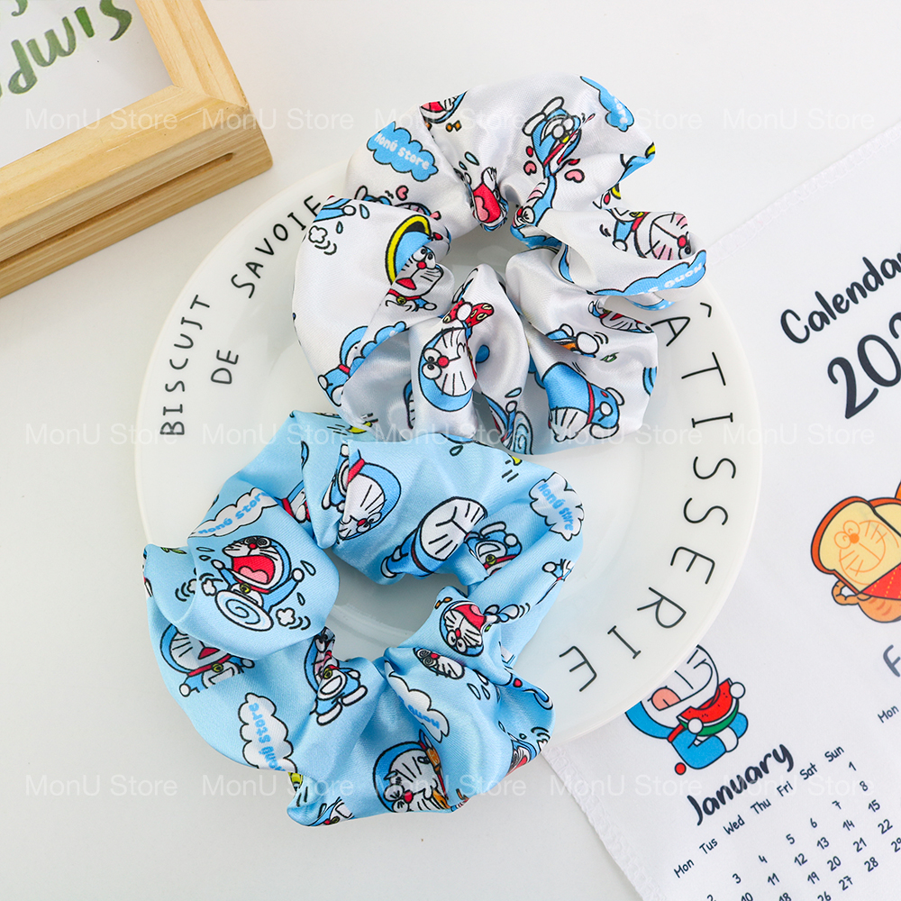 Cột tóc scrunchies vải hình DORAEMON DOREMON dễ thương cute MON0203