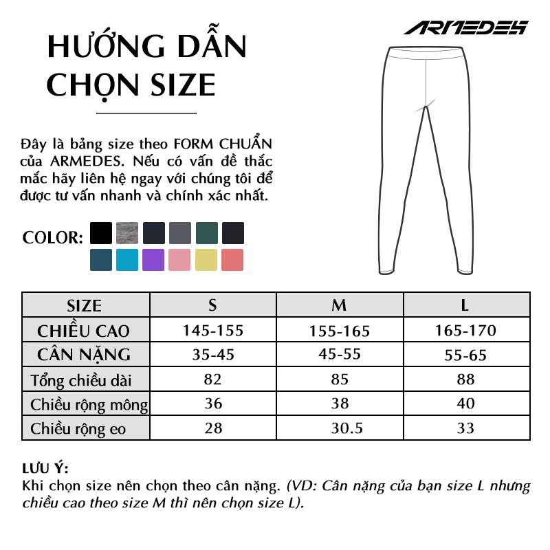 QUẦN LEGGINGS NỮ ARMEDES - AR 300