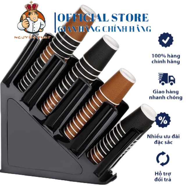 Khay úp cốc chéo 4 ngăn nhựa cao cấp nhập khẩu, khay úp ly, kệ đựng ly, cốc trà sữa , kệ take away đẹp