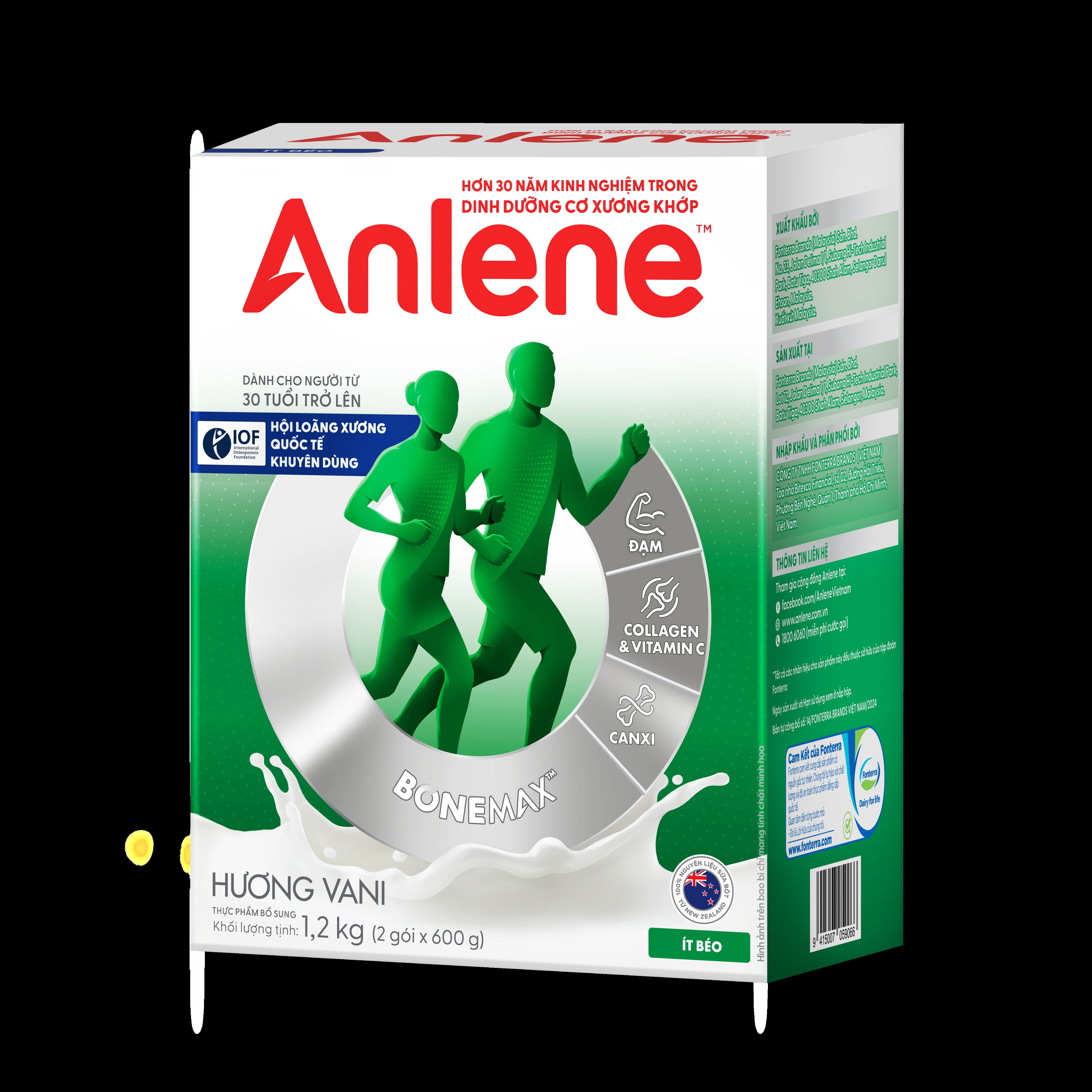 [Voucher giảm đến 26%]Combo 2 Sữa Bột Anlene Hương Vani 1.2Kg