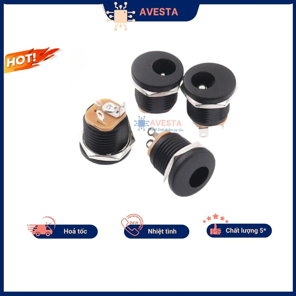 Jack nguồn dc cái 5.5x2.1mm tròn dc-022 chất lượng cao avesta