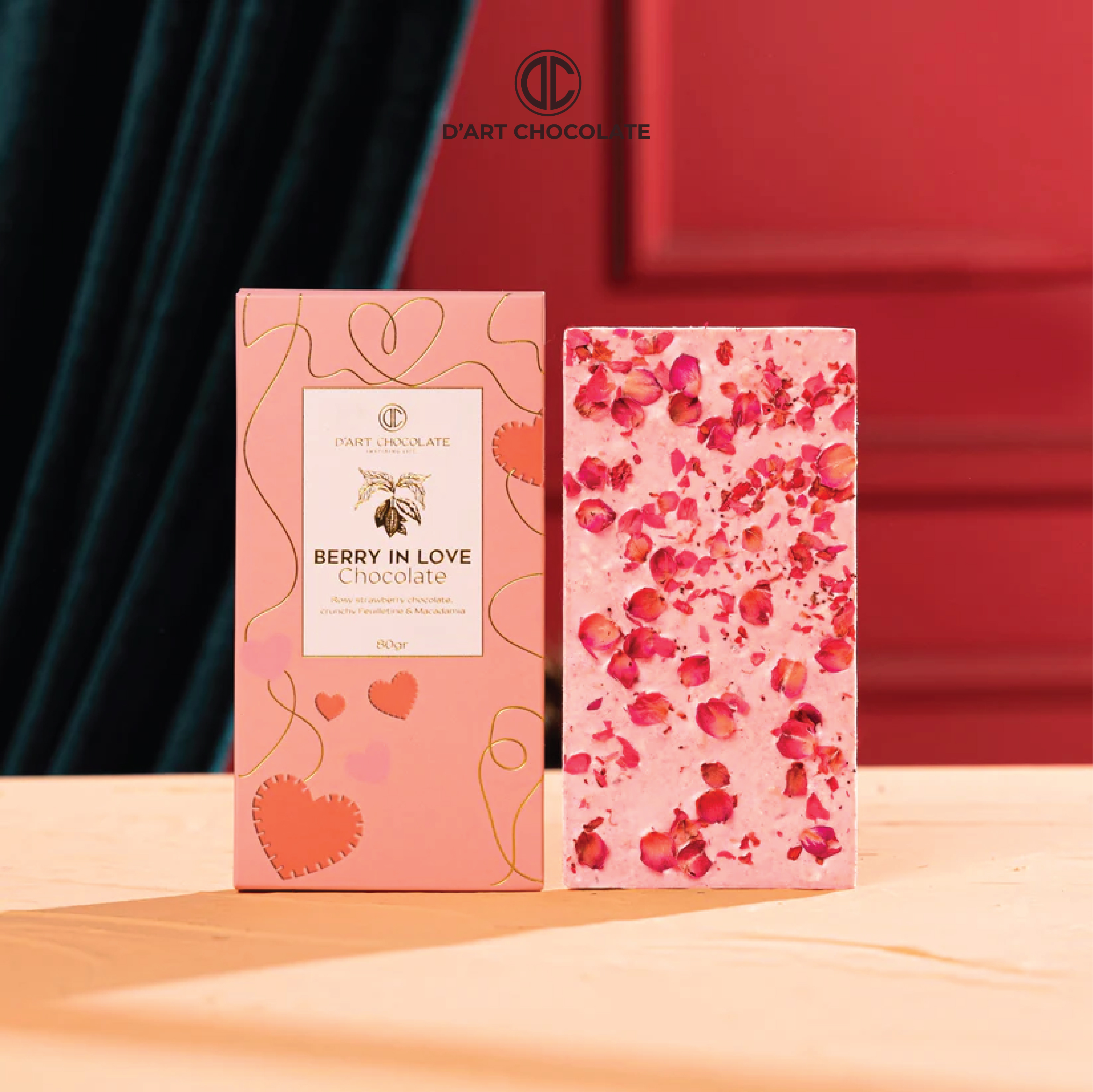 Thanh Socola Berry In Love D'Art Chocolate 80g