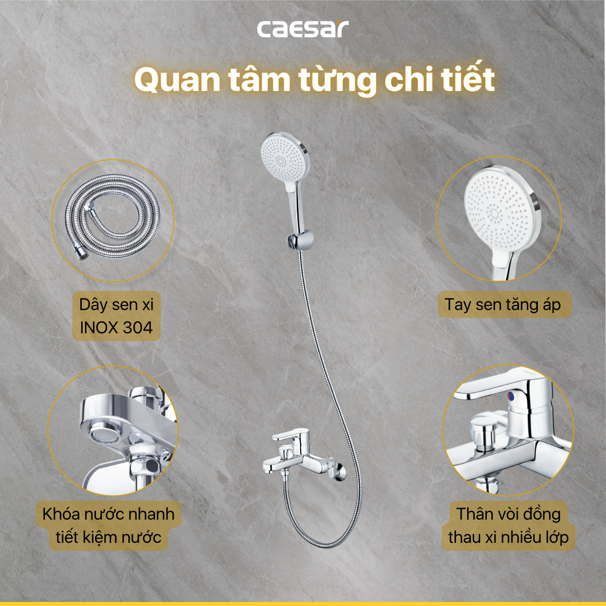Vòi Sen Gạt Nóng Lạnh - S573C