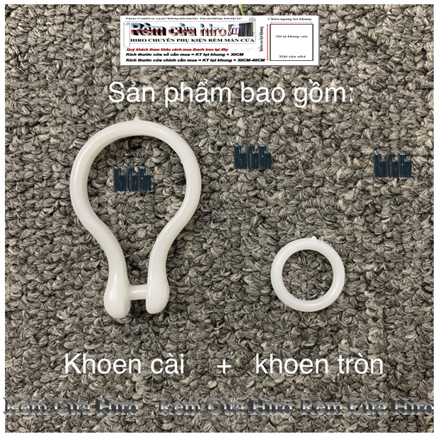 Khoen móc rido treo rèm màn cửa (giá bán lẻ)