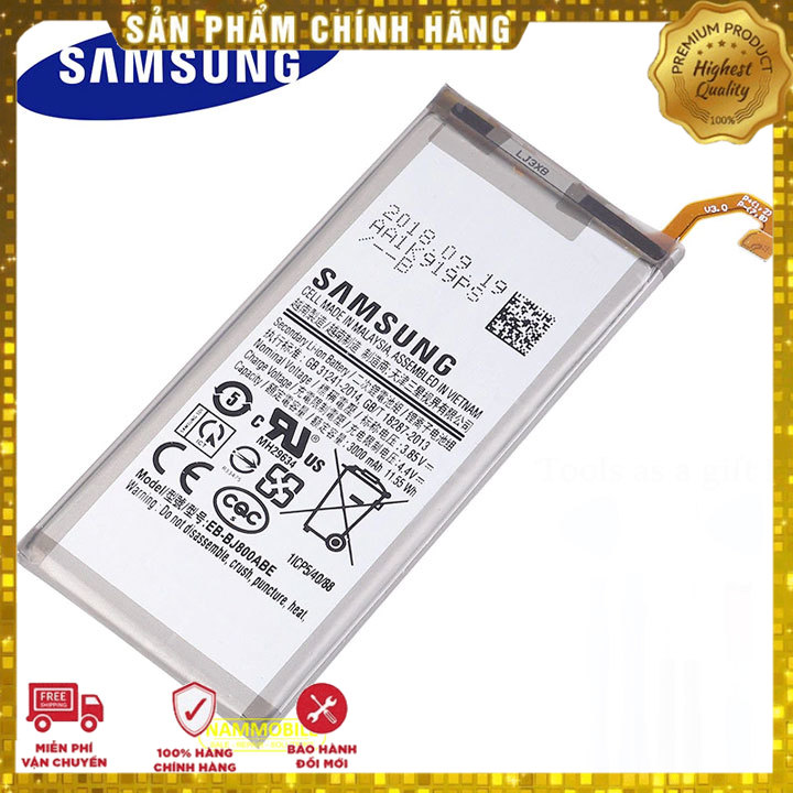Hcm pin samsung galaxy a6 j6 j8 2018 a600 j600 j800 eb-bj800abe 3000mah zin + tặng siêu dán pin