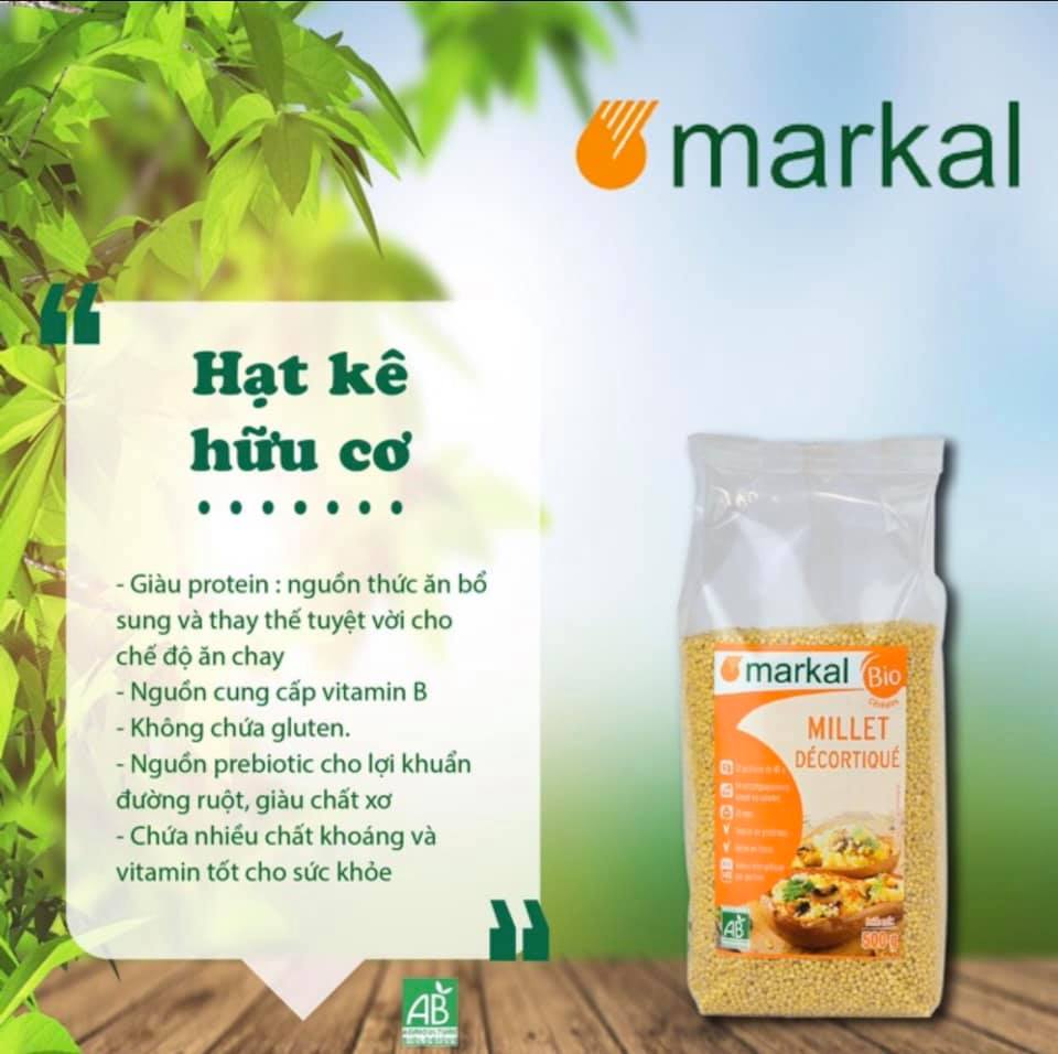HẠT KÊ HỮU CƠ ĐÃ BÓC VỎ MARKAL 500G