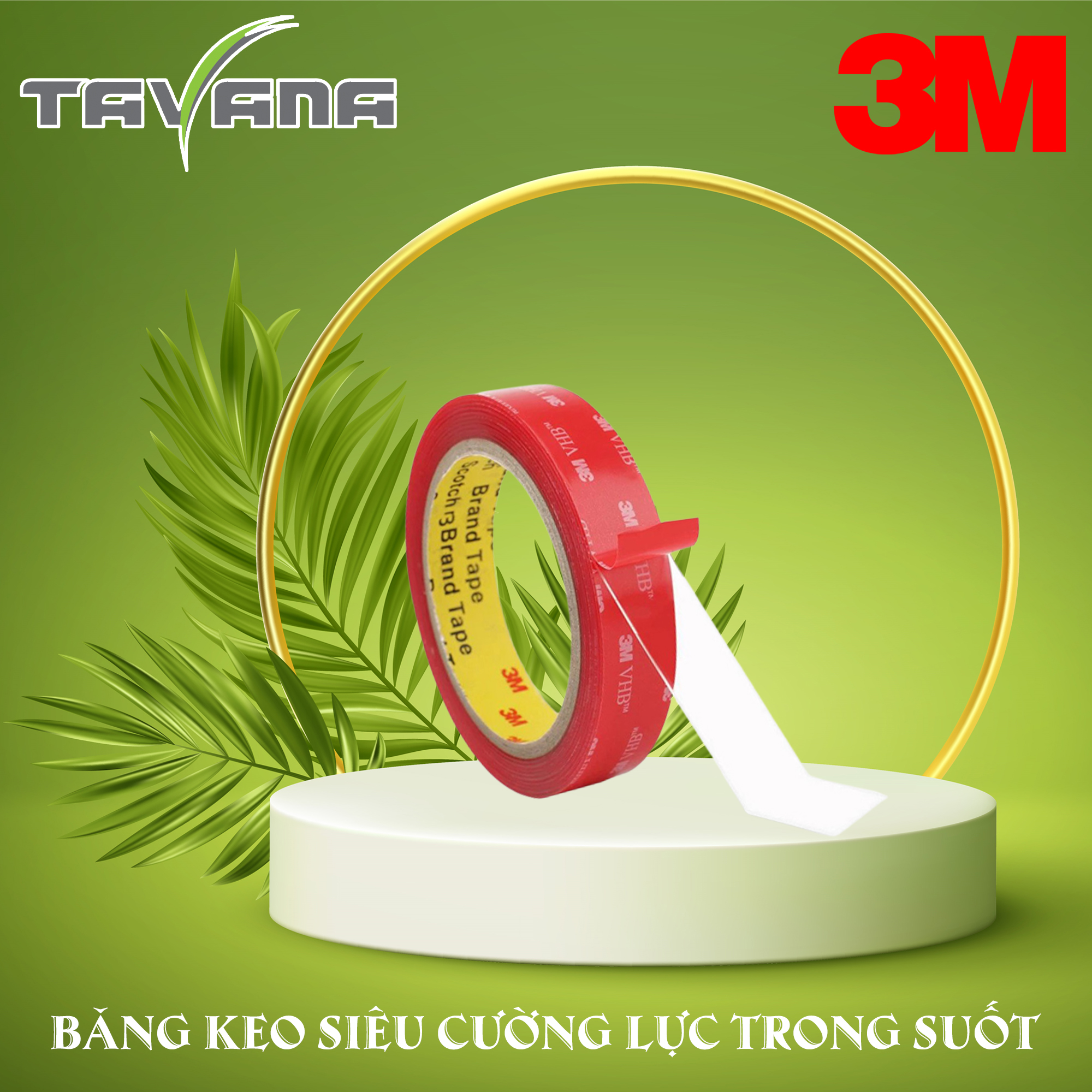 Băng keo 2 mặt cường lực trong suôt siêu dính 3M 4905