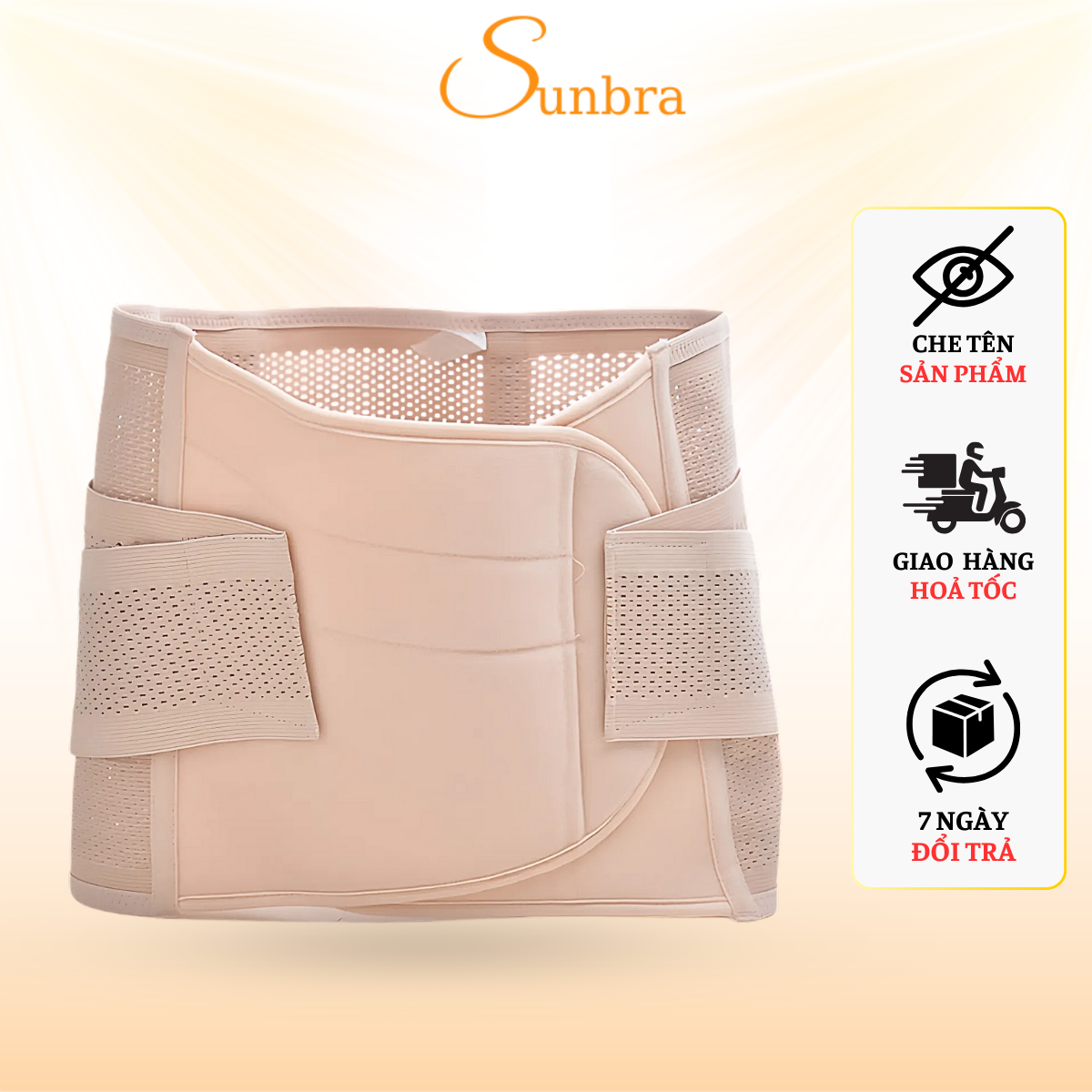 Đai Nịt Bụng Giảm Mỡ Thon Eo Sau Sinh Nịt Bụng Dán Cao Cấp SUNBRA 3331