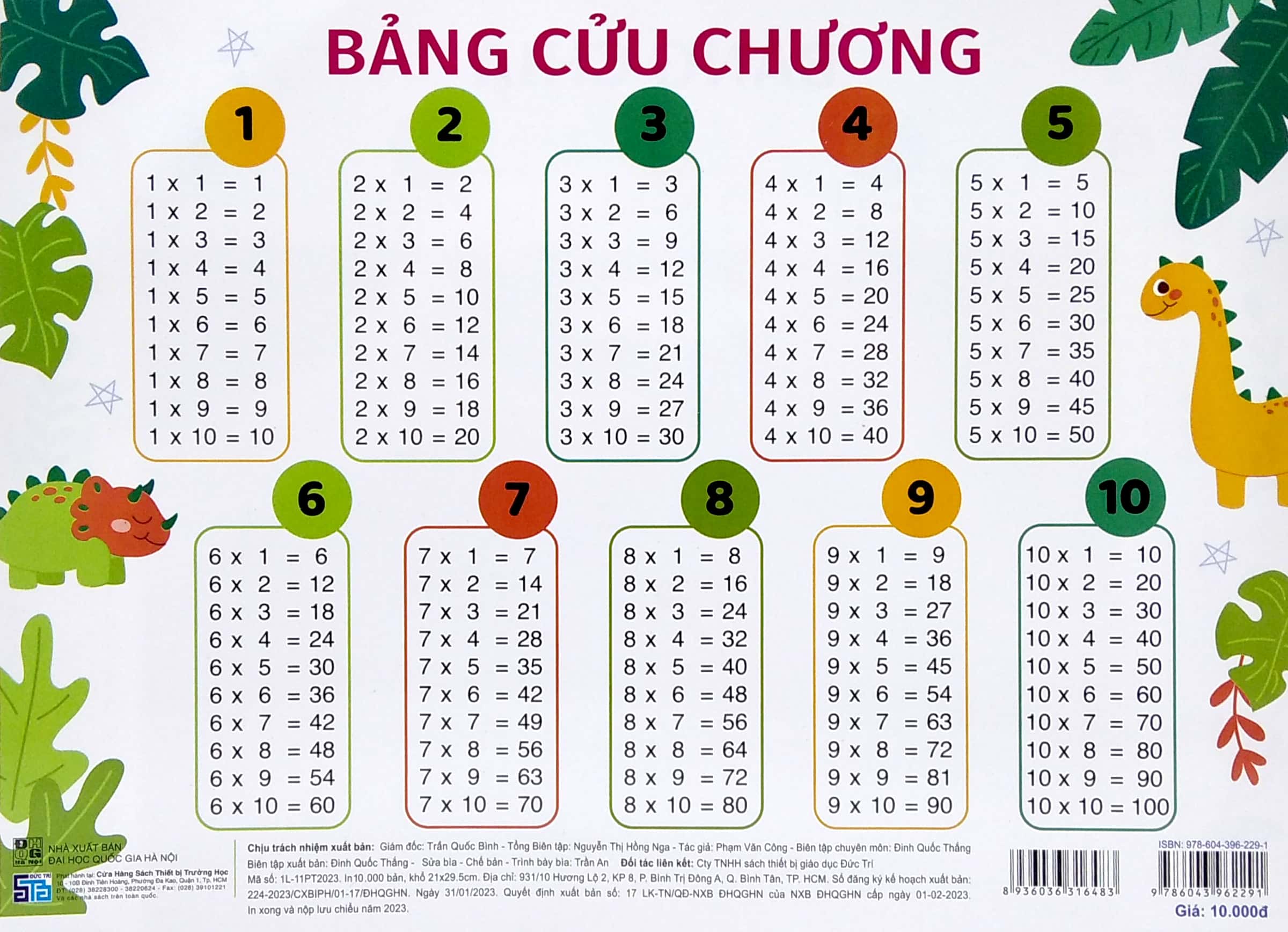 Sách Fahasa - Bảng Cửu Chương - Bảng Chia