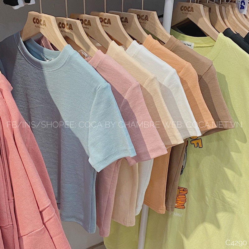 [C4290] Áo croptop thun gân ôm body nhiều màu (Có sẵn/ảnh thật)