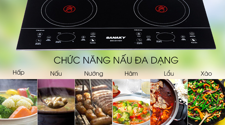 Bếp hồng ngoại đôi Sanaky SNK-201HGW