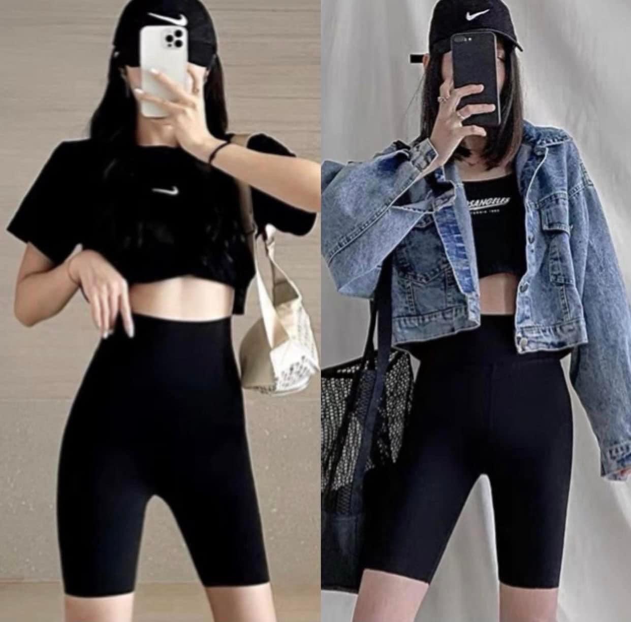 Quần Legging Đùi, Quần Legging Lửng Chất Cotton Siêu Co Giãn