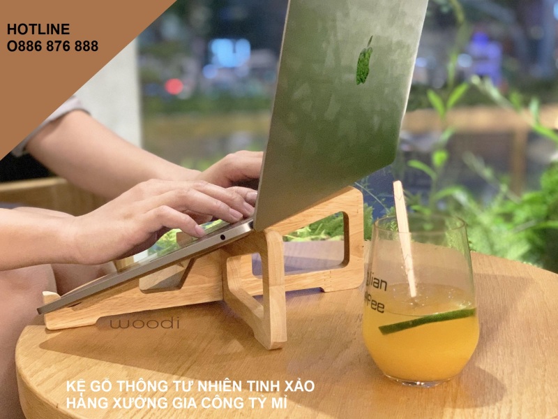 Bảng giá Kệ Tản Nhiệt Cho Laptop, Macbook Bằng Gỗ Thông - Thiết Kế Tỉ Mỉ, Đan Chéo Phong Vũ